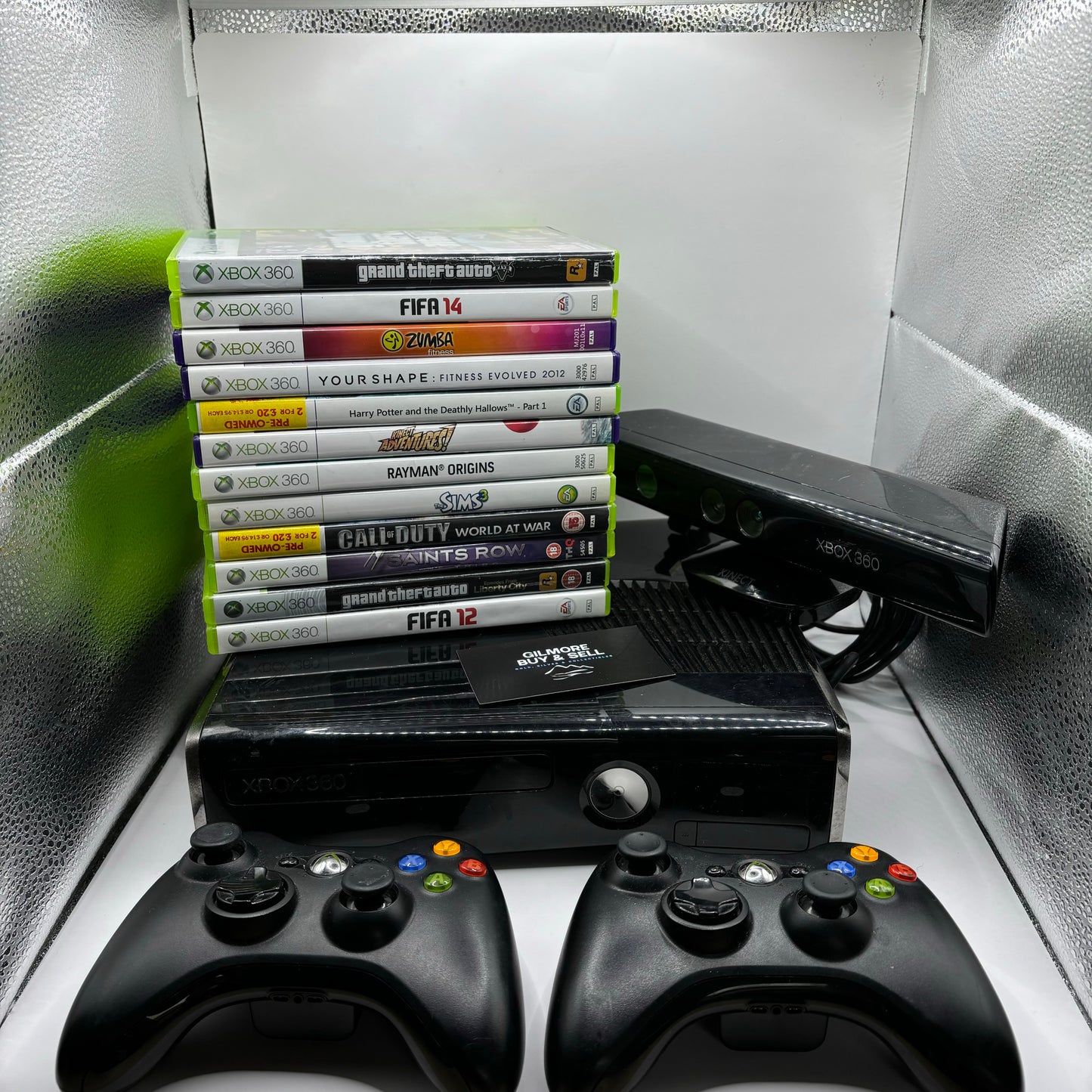 Xbox 360 Console With Kinect & 12 Games