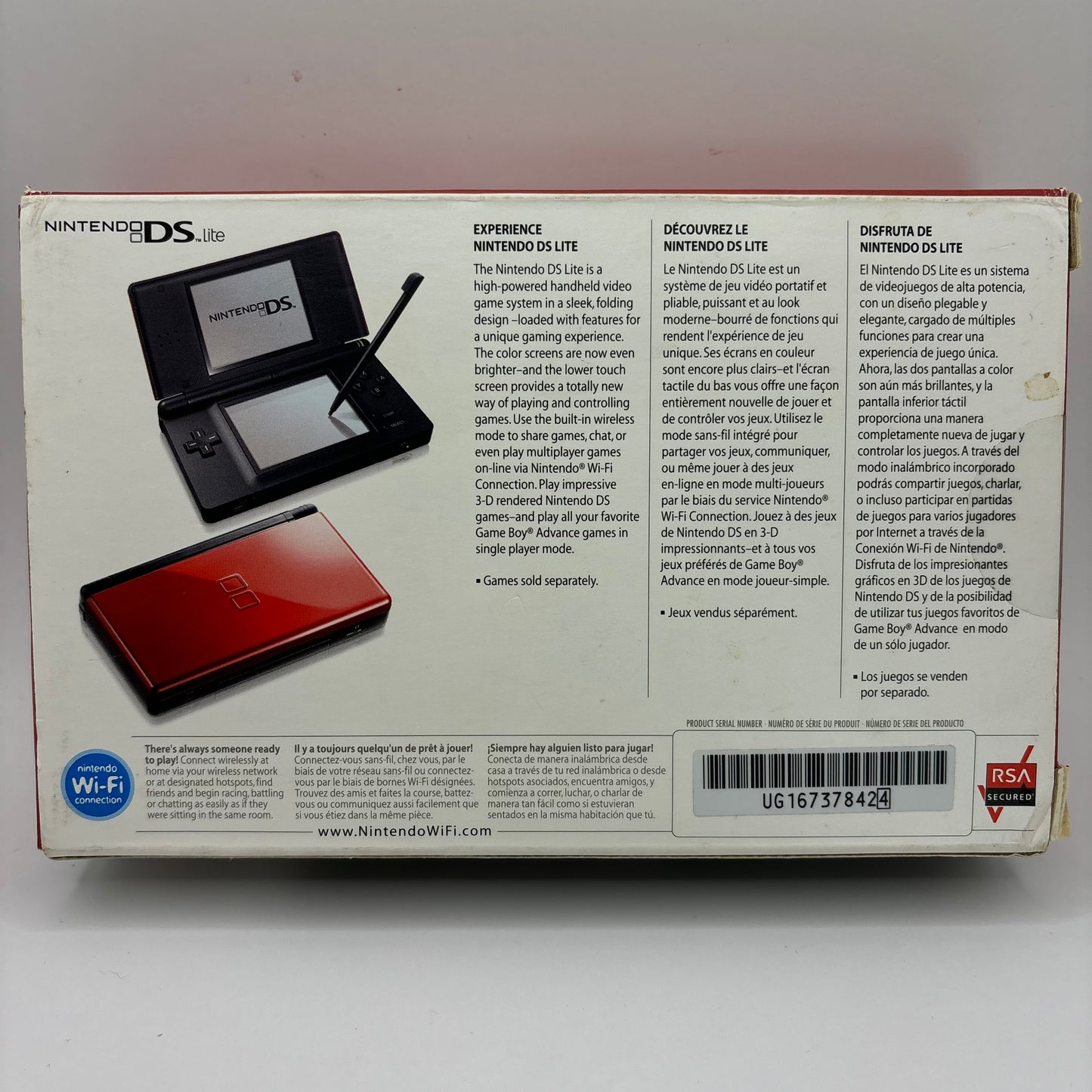 DS Lite Crimson Red Boxed